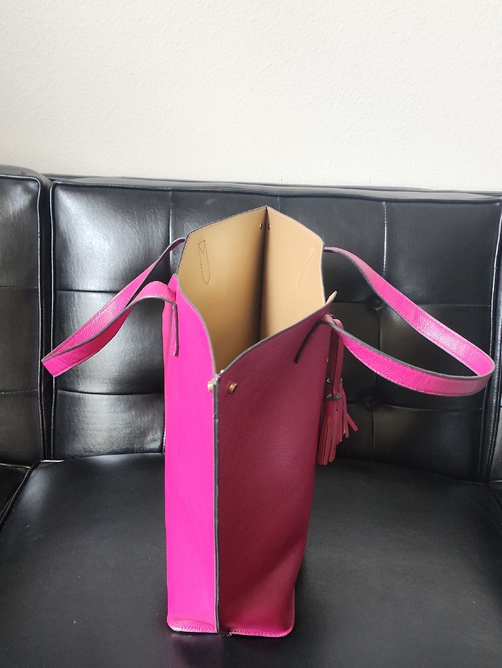 Nieman Marcus Large Pink Tote Purse Bag - Picture 7 of 8